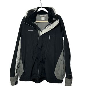 Columbia Sportsman Men’s Size XL Black Gray Full Zip Ski Jacket Fleece Jacket